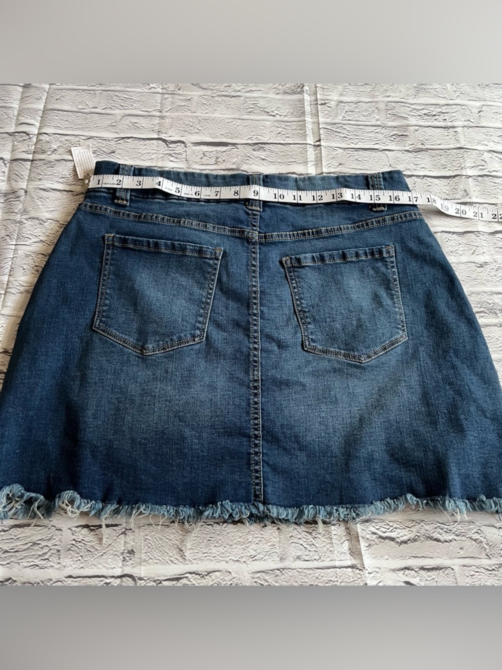 NEW no boudaries Indigo Distressed Denim Mini Skirt - Picture 5 of 7